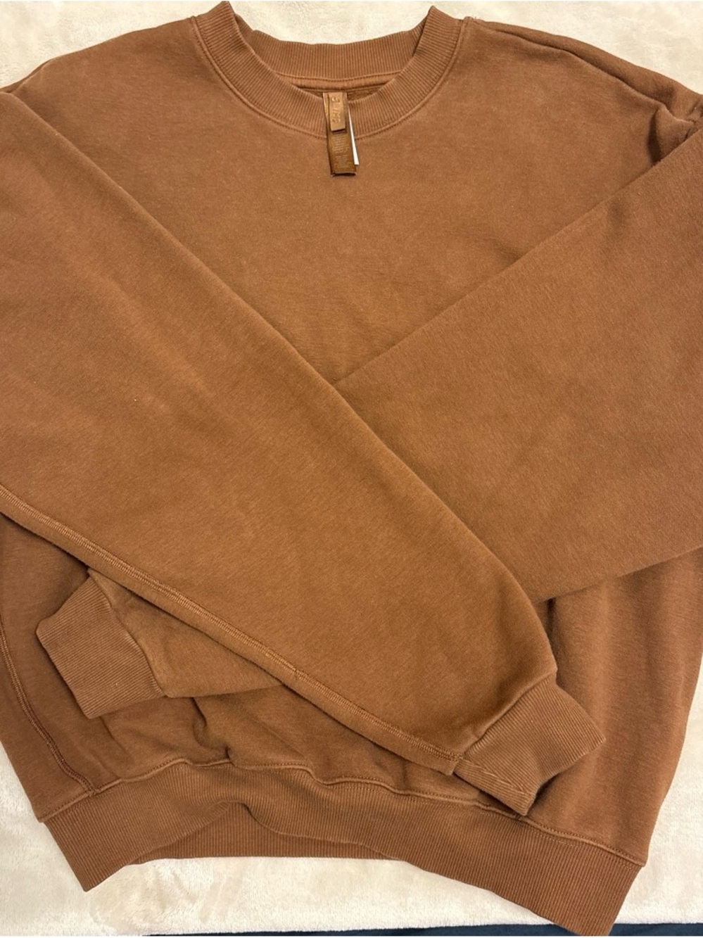 SKIMS Chestnut Brown Crewneck Sweatshirt